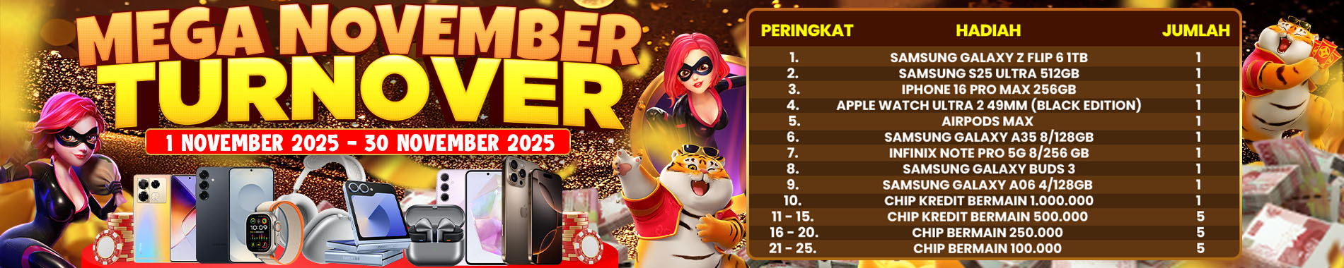 SPESIAL EVENT TURNAMENT MEGA NOVEMBER TURNOVER 2025